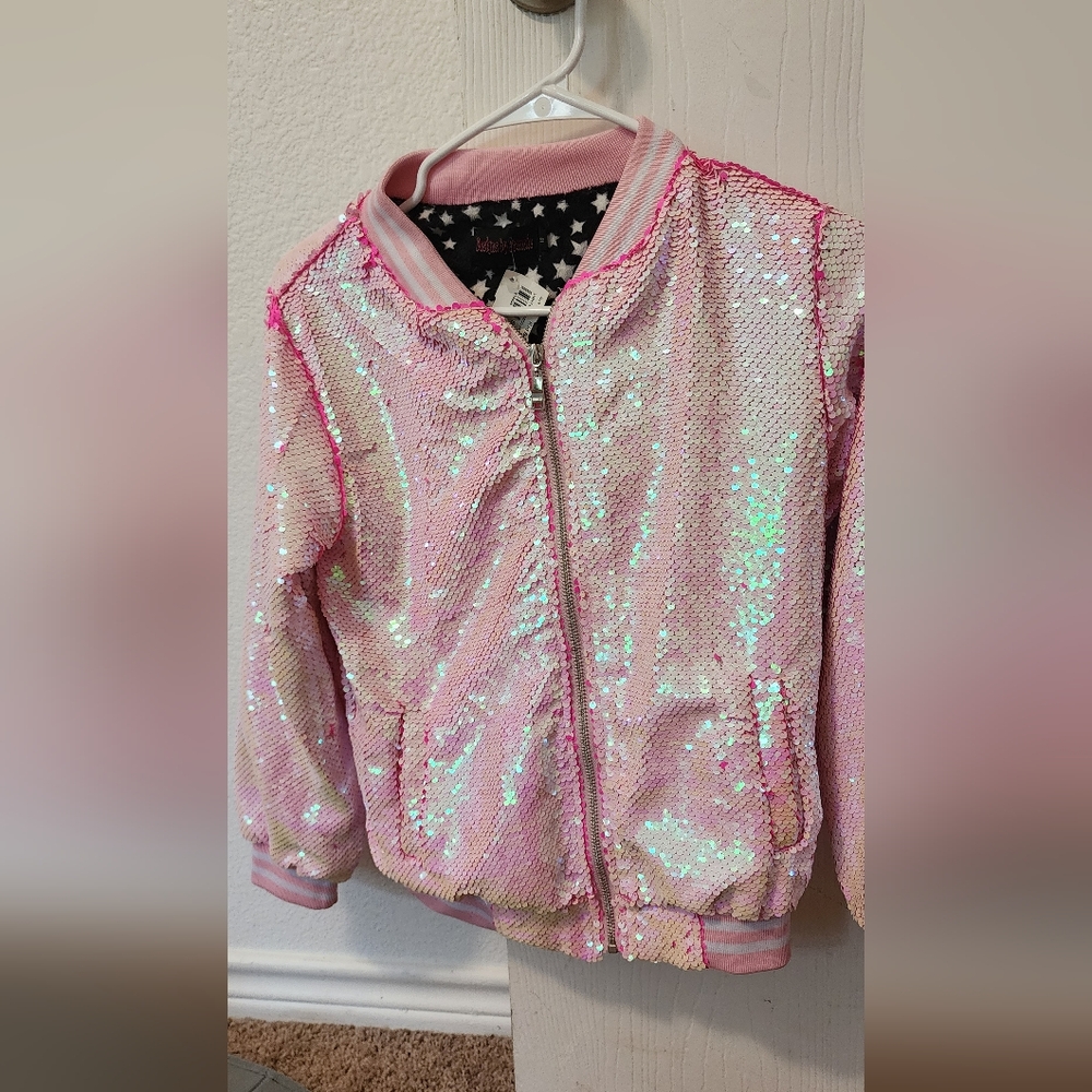 Pink Sequin Kids Jacket
